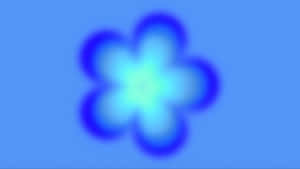 Blue Aura Flower Shape Wallpaper