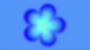 Blue Aura Flower Shape Wallpaper