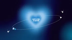 Blue Aura Heart Energy Wallpaper