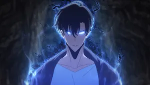 Blue Aura Power Awakening Wallpaper