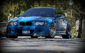 Blue_ B M W_ E46_ M3_ Coupe_ Street_ View Wallpaper
