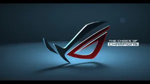 Blue Backdrop With Light Asus Rog Logo Wallpaper