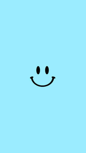 Blue Background Smiley Face Wallpaper