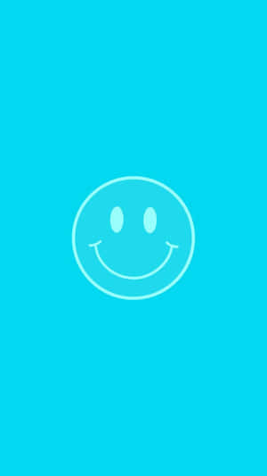 Blue Background Smiley Face Wallpaper