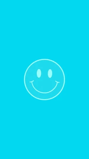 Blue Background Smiley Face Wallpaper