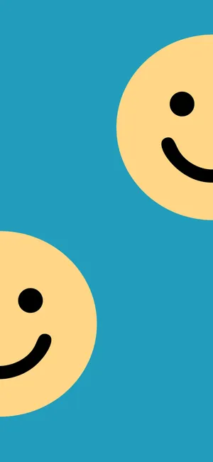 Blue Background Twin Smiley Faces Wallpaper