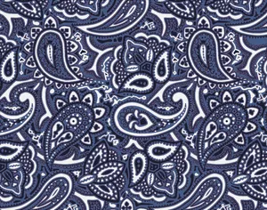 Blue Bandana Classic Paisley Design Wallpaper
