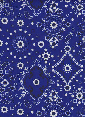 Blue Bandana Floral Pattern Wallpaper