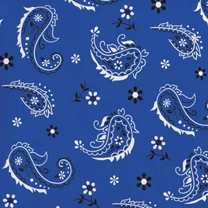 Blue Bandana With Flower Design Wallpaper