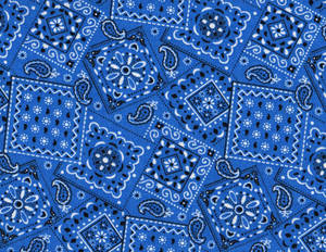 Blue Bandana With Iconic Paisley Pattern Wallpaper
