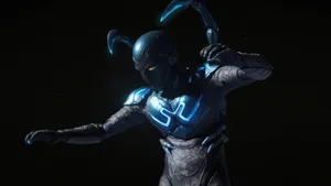 Blue Beetle Hero Pose Wallpaper