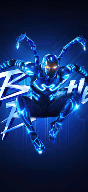 Blue Beetle Hero Pose Wallpaper