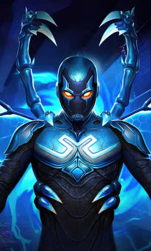 Blue Beetle Hero Pose Wallpaper