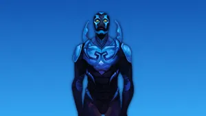Blue Beetle Hero Stance Wallpaper