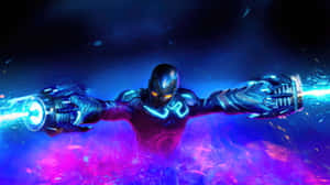 Blue Beetle Power Pose Wallpaper