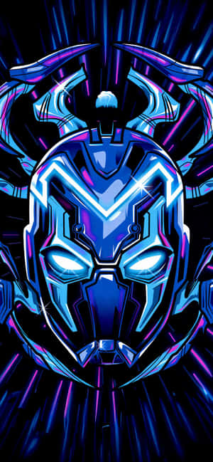 Blue Beetle Vibrant Artwork Wallpaper