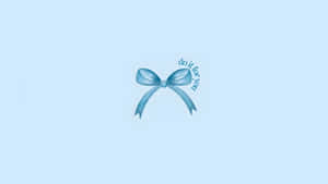 Blue Bow Design Wallpaper