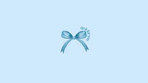 Blue Bow Design Wallpaper