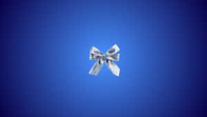 Blue Bow On Blue Background Wallpaper
