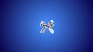 Blue Bow On Blue Background Wallpaper