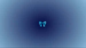 Blue Bow On Gradient Background Wallpaper