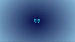 Blue Bow On Gradient Background Wallpaper