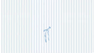 Blue Bow On Striped Background Wallpaper