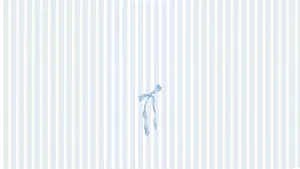 Blue Bow On Striped Background Wallpaper