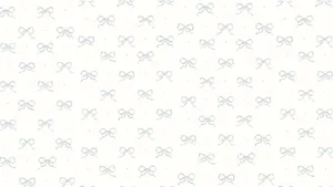 Blue Bow Pattern Background Wallpaper