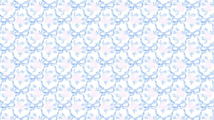 Blue Bow Pattern Design Wallpaper