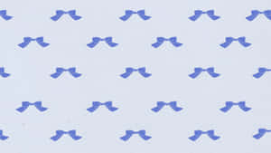 Blue Bow Pattern Design Wallpaper