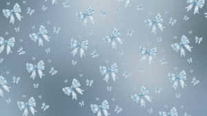 Blue Bow Pattern Design Wallpaper