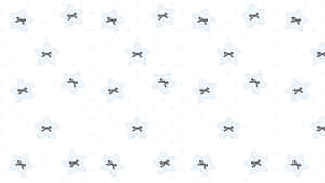 Blue Bow Pattern Design Wallpaper