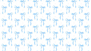 Blue Bow Pattern Design Wallpaper