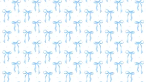 Blue Bow Pattern Design Wallpaper