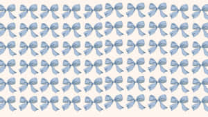 Blue Bow Pattern Design Wallpaper
