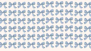 Blue Bow Pattern Design Wallpaper