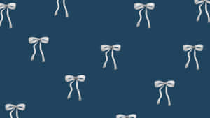 Blue Bow Pattern Wallpaper