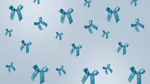 Blue Bow Pattern Wallpaper