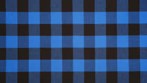 Blue Buffalo Plaid Pattern Wallpaper