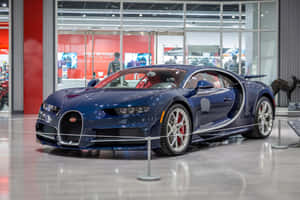 Blue_ Bugatti_ Chiron_ Exhibit_ Petersen_ Automotive_ Museum Wallpaper