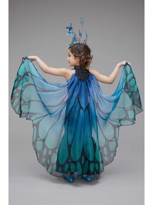 Blue Butterfly Costume Girl Wallpaper