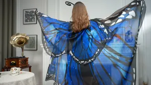Blue Butterfly Wings Costume Wallpaper