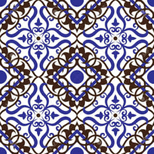 Blue Celtic Irish Diamond Patterns Wallpaper
