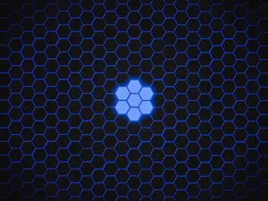 Blue Center Hexagon Wallpaper