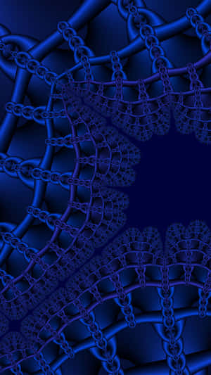 Blue Chainlink Fractal Art Wallpaper