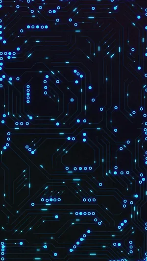 Blue Circuit Board Pattern Wallpaper Wallpaper
