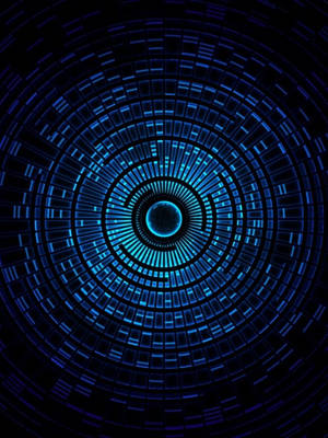 Blue Circular Abstract Ipad Mini Wallpaper