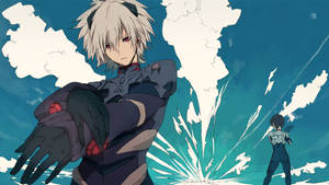 Blue Cloudy Kaworu Nagisa Art Wallpaper