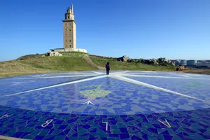 Blue Compass Corunna Wallpaper